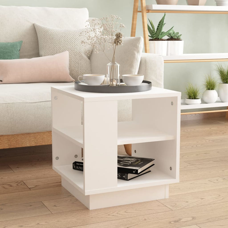 Coffee Table White 40x40x43 cm Engineered Wood Payday Deals