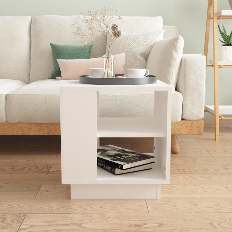 Coffee Table White 40x40x43 cm Engineered Wood Payday Deals