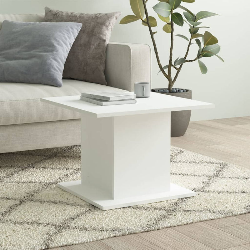 Coffee Table White 55.5x55.5x40 cm Engineered Wood Payday Deals