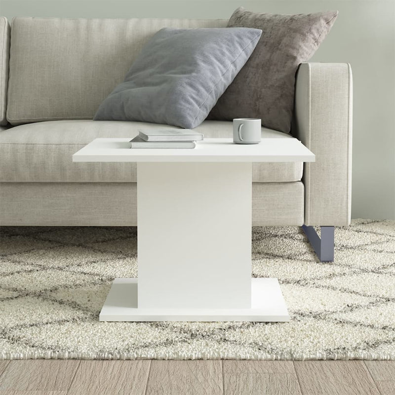 Coffee Table White 55.5x55.5x40 cm Engineered Wood Payday Deals