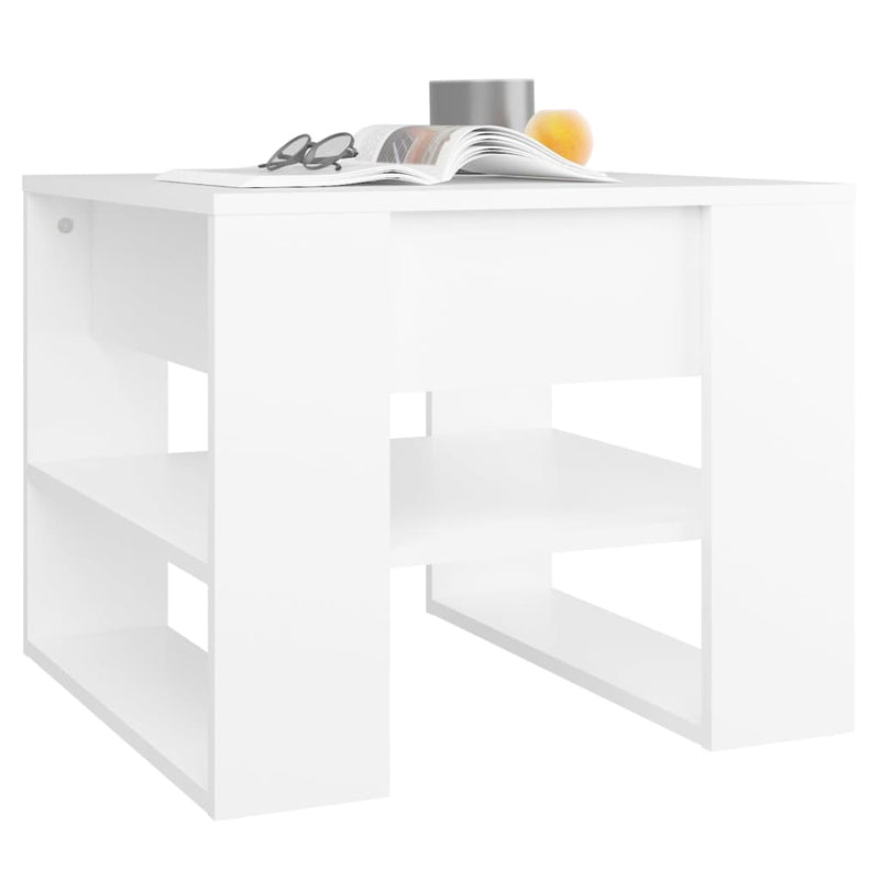 Coffee Table White 55.5x55x45 cm Engineered Wood Payday Deals