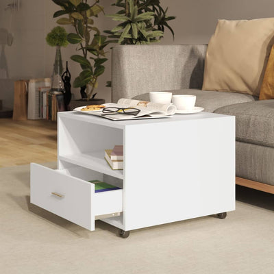 Coffee Table White 55x55x40 cm Engineered Wood Payday Deals