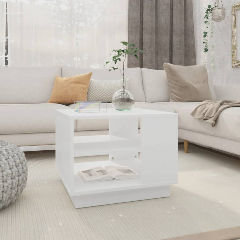 Coffee Table White 55x55x43 cm Engineered Wood Payday Deals