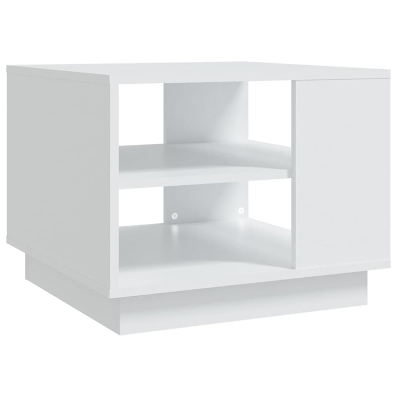 Coffee Table White 55x55x43 cm Engineered Wood Payday Deals