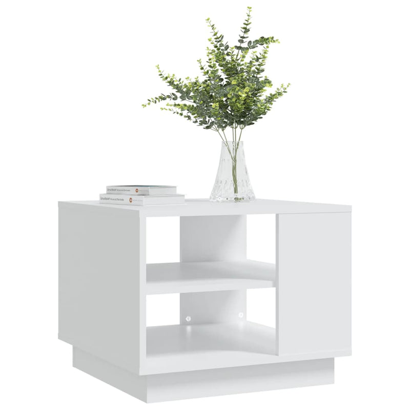 Coffee Table White 55x55x43 cm Engineered Wood Payday Deals