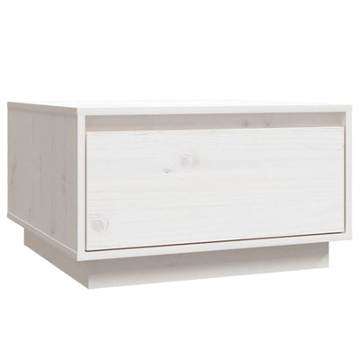 Coffee Table White 55x56x32 cm Solid Wood Pine Payday Deals