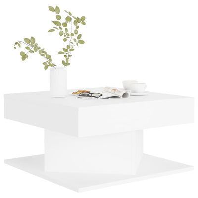 Coffee Table White 57x57x30 cm Engineered Wood Payday Deals