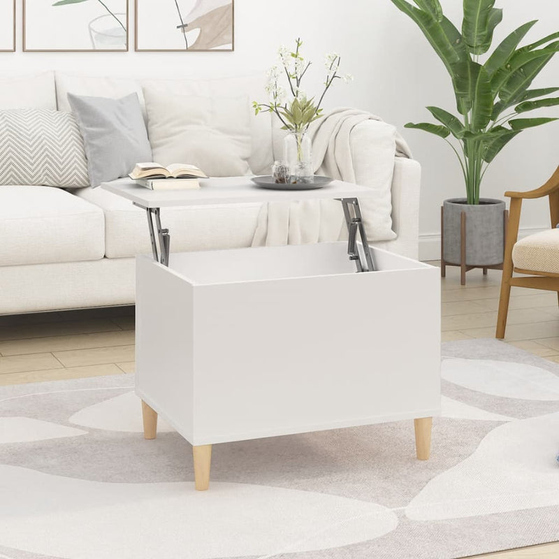 Coffee Table White 60x44.5x45 cm Engineered Wood Payday Deals