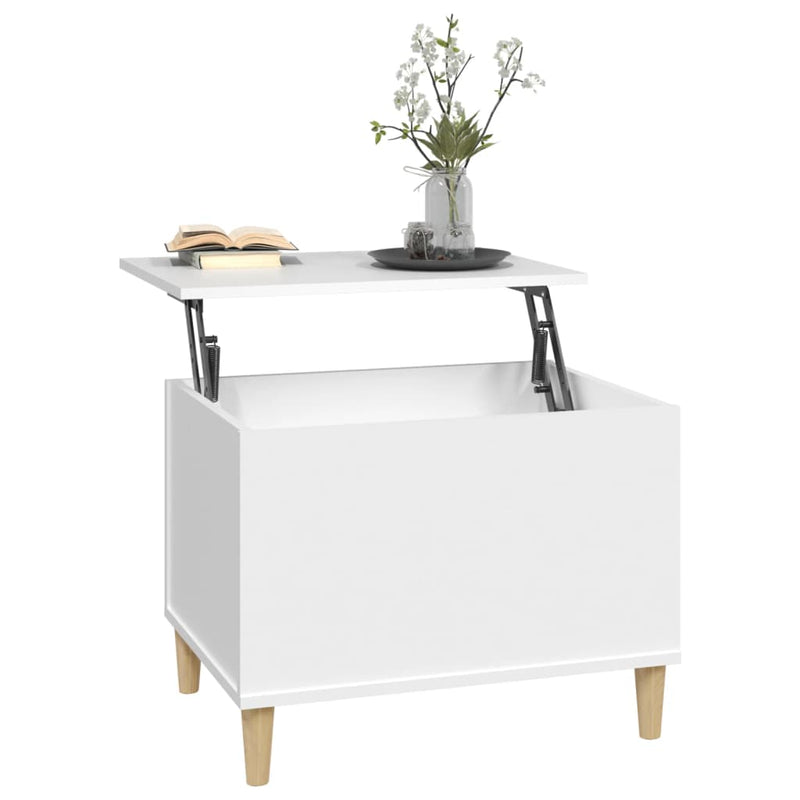 Coffee Table White 60x44.5x45 cm Engineered Wood Payday Deals