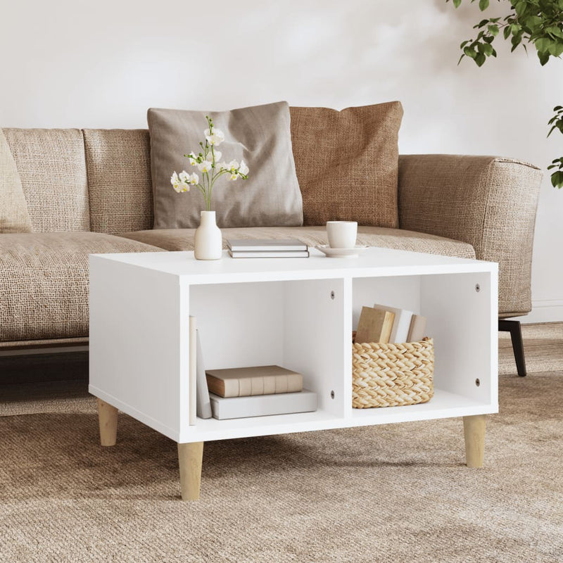 Coffee Table White 60x50x36.5 cm Engineered Wood Payday Deals