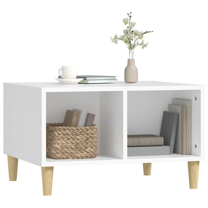 Coffee Table White 60x50x36.5 cm Engineered Wood Payday Deals