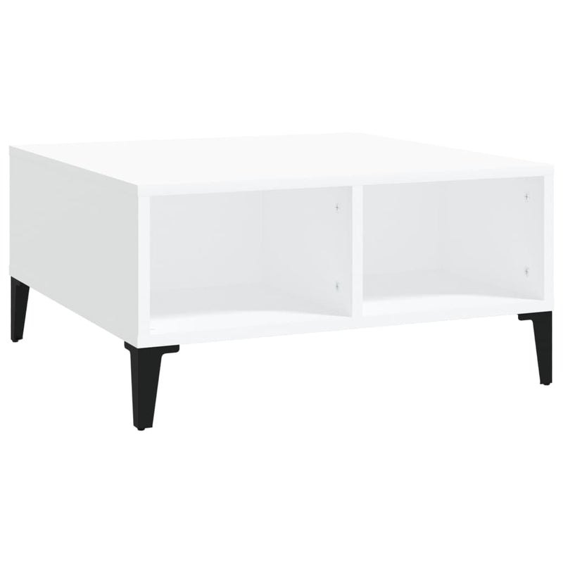 Coffee Table White 60x60x30 cm Engineered Wood Payday Deals