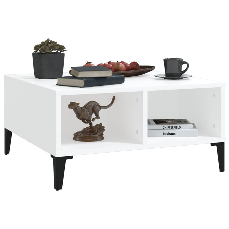Coffee Table White 60x60x30 cm Engineered Wood Payday Deals