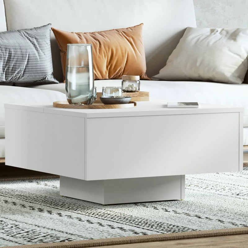 Coffee Table White 60x60x31.5 cm Engineered Wood Payday Deals