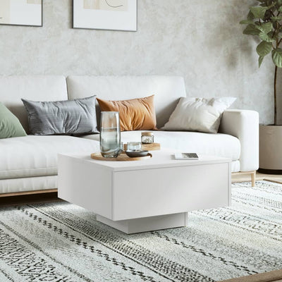 Coffee Table White 60x60x31.5 cm Engineered Wood Payday Deals