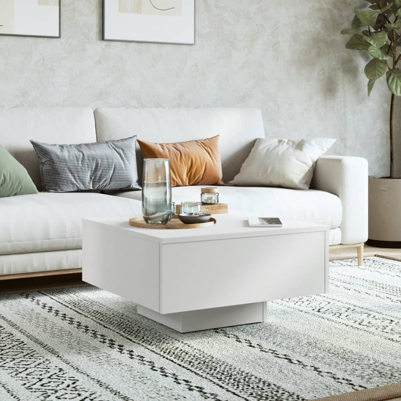 Coffee Table White 60x60x31.5 cm Engineered Wood Payday Deals