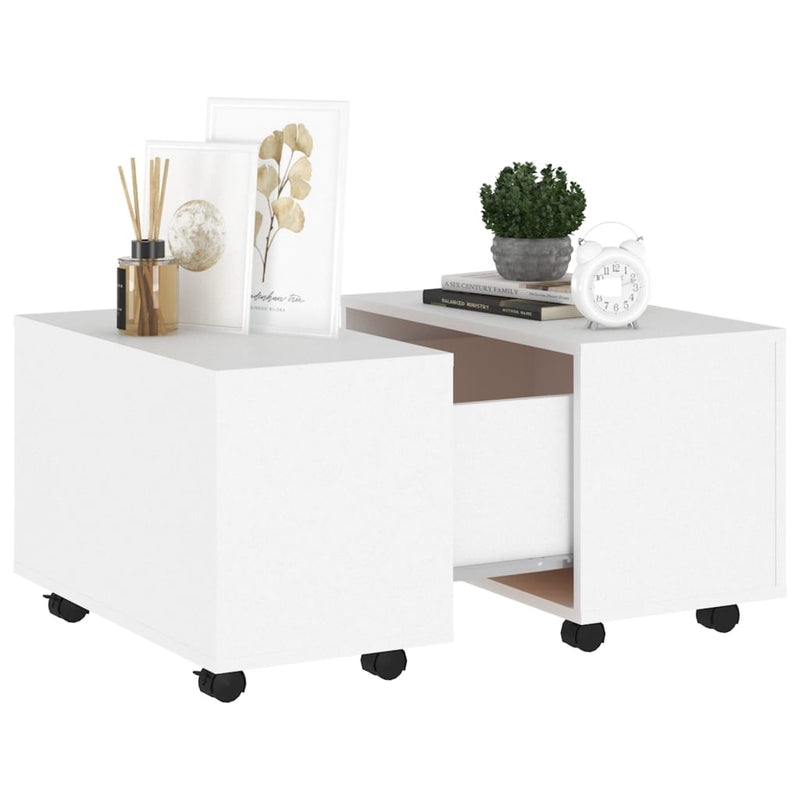 Coffee Table White 60x60x38 cm Engineered Wood Payday Deals