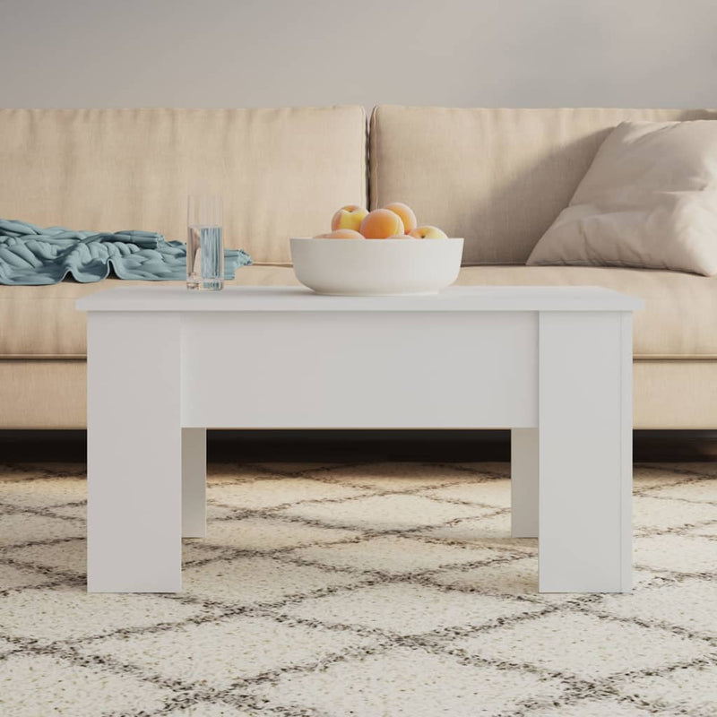 Coffee Table White 79x49x41 cm Engineered Wood Payday Deals