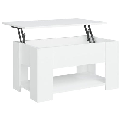 Coffee Table White 79x49x41 cm Engineered Wood Payday Deals