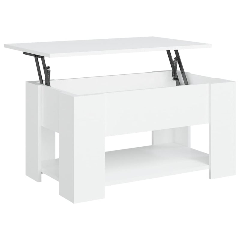 Coffee Table White 79x49x41 cm Engineered Wood Payday Deals