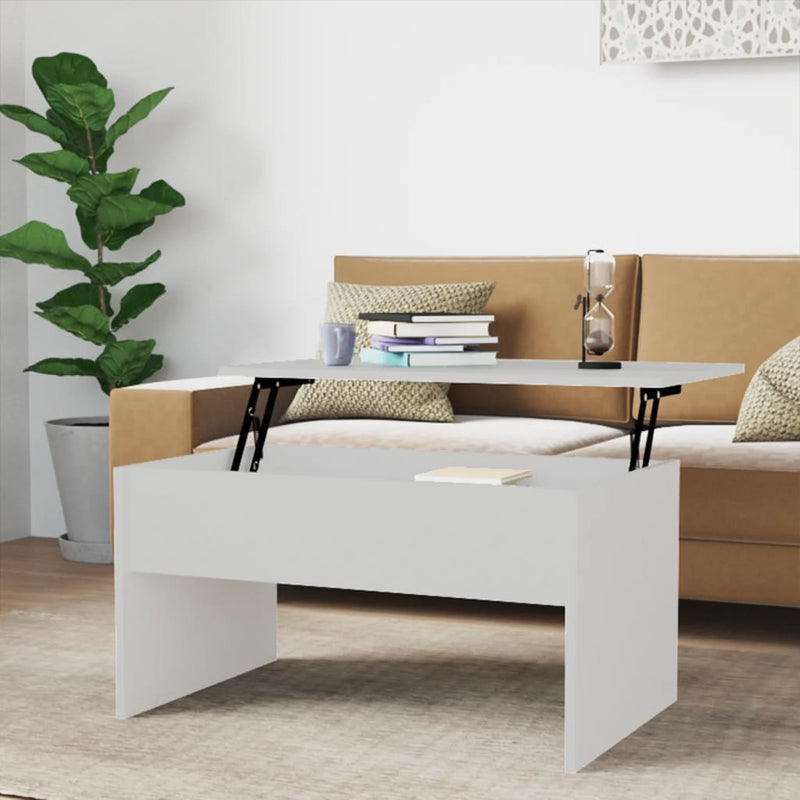 Coffee Table White 80x50.5x41.5 cm Engineered Wood Payday Deals