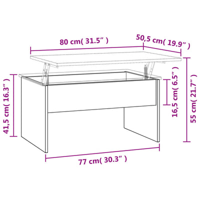 Coffee Table White 80x50.5x41.5 cm Engineered Wood Payday Deals