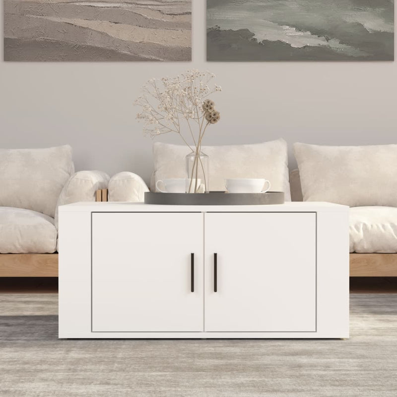 Coffee Table White 80x50x36 cm Engineered Wood Payday Deals