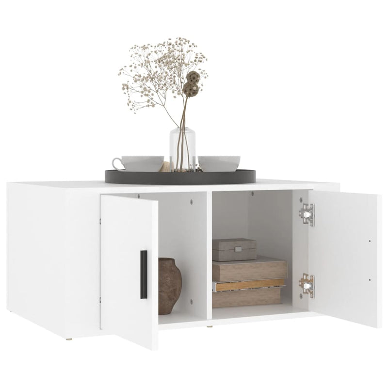 Coffee Table White 80x50x36 cm Engineered Wood Payday Deals