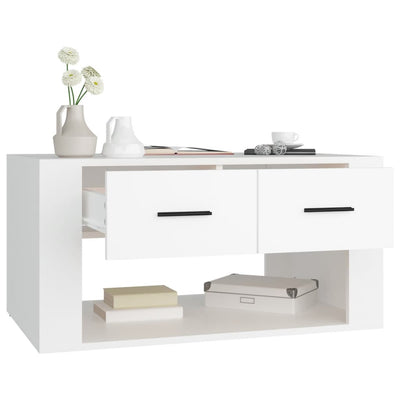 Coffee Table White 80x50x40 cm Engineered Wood Payday Deals