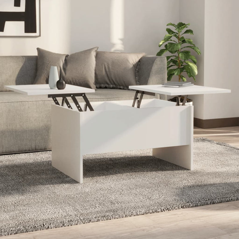 Coffee Table White 80x50x42.5 cm Engineered Wood Payday Deals