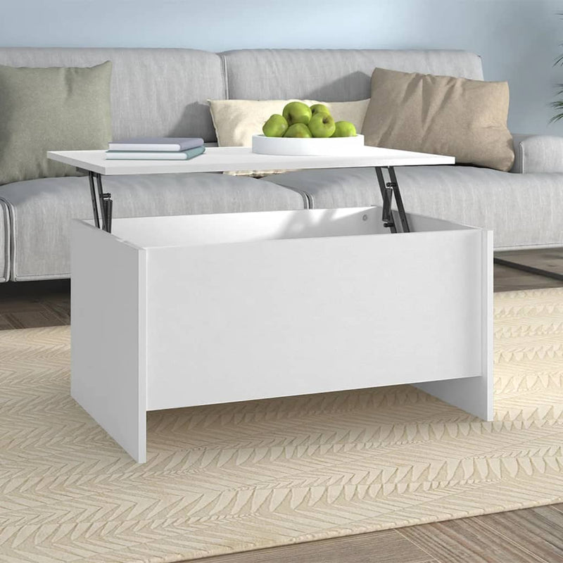 Coffee Table White 80x55.5x41.5 cm Engineered Wood Payday Deals