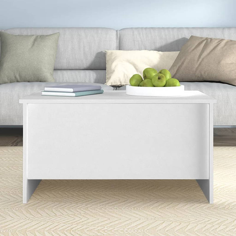 Coffee Table White 80x55.5x41.5 cm Engineered Wood Payday Deals