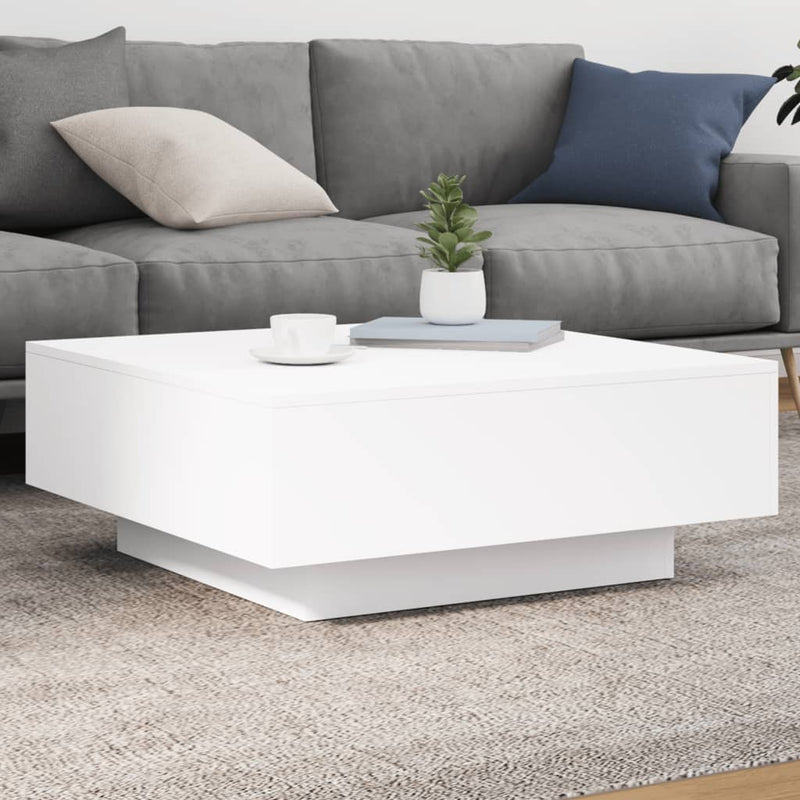 Coffee Table White 80x80x31 cm Engineered Wood Payday Deals