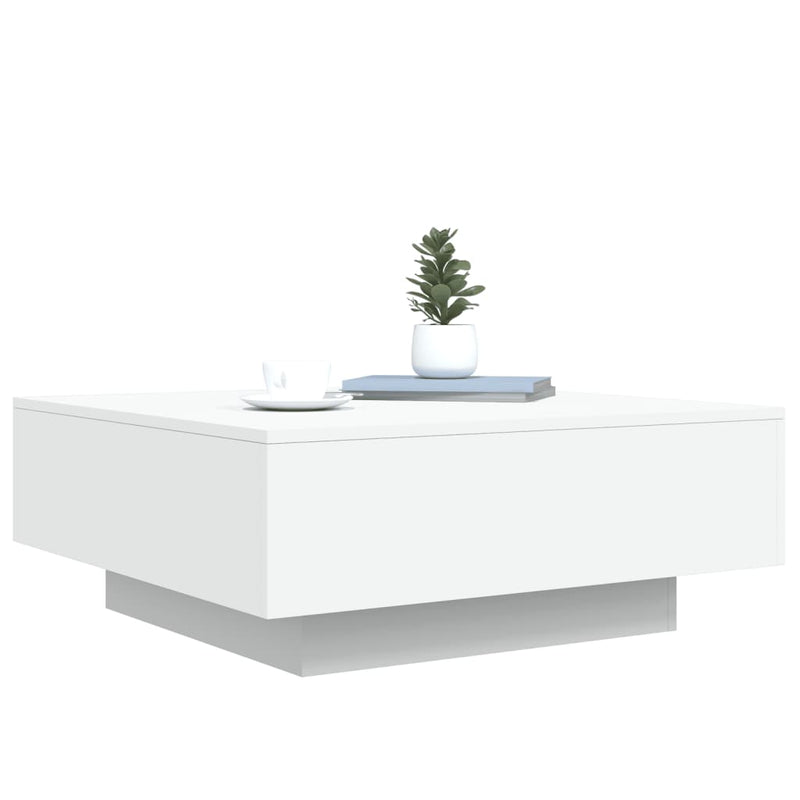 Coffee Table White 80x80x31 cm Engineered Wood Payday Deals