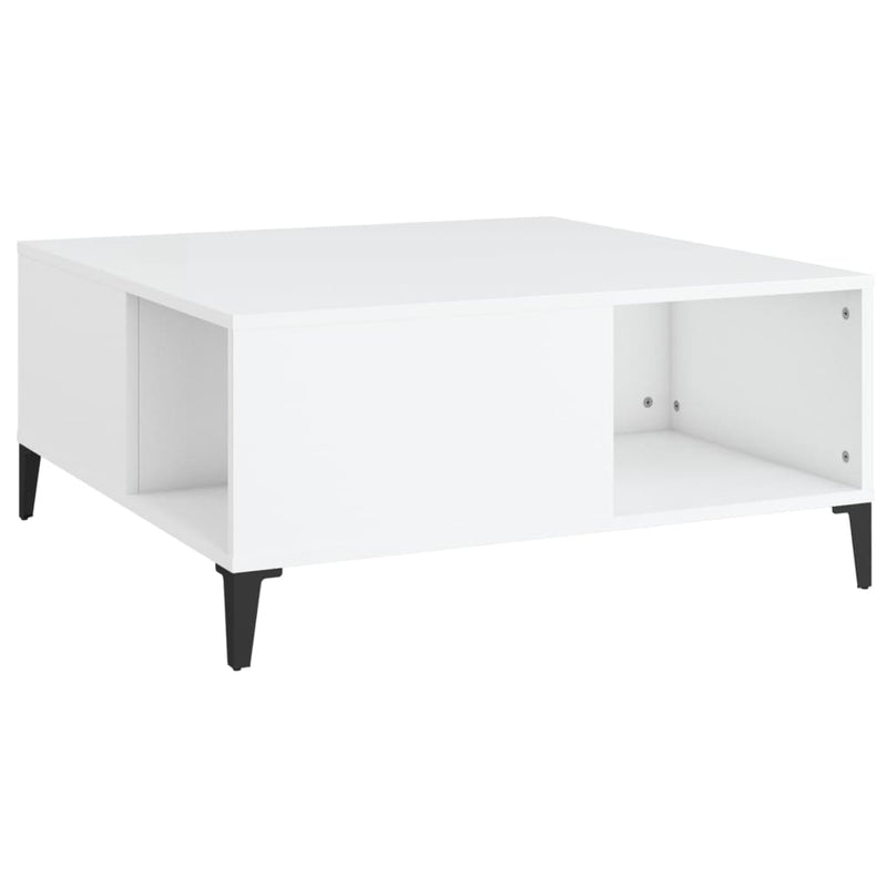 Coffee Table White 80x80x36.5 cm Engineered Wood Payday Deals