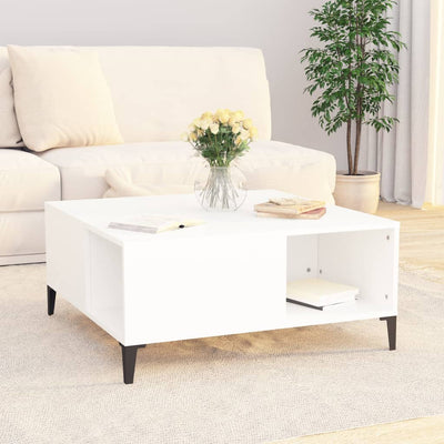 Coffee Table White 80x80x36.5 cm Engineered Wood Payday Deals