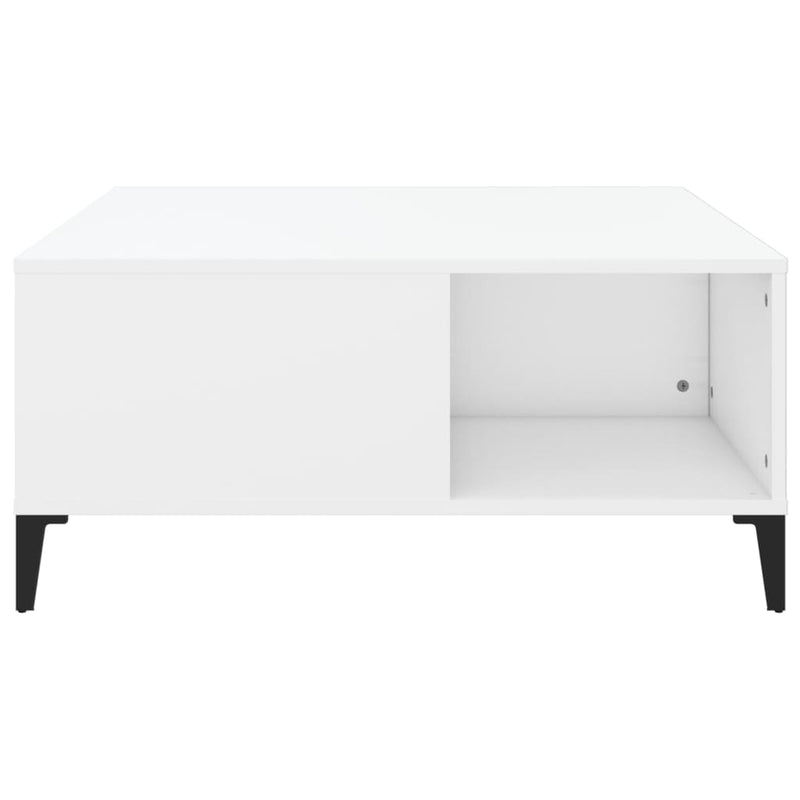 Coffee Table White 80x80x36.5 cm Engineered Wood Payday Deals