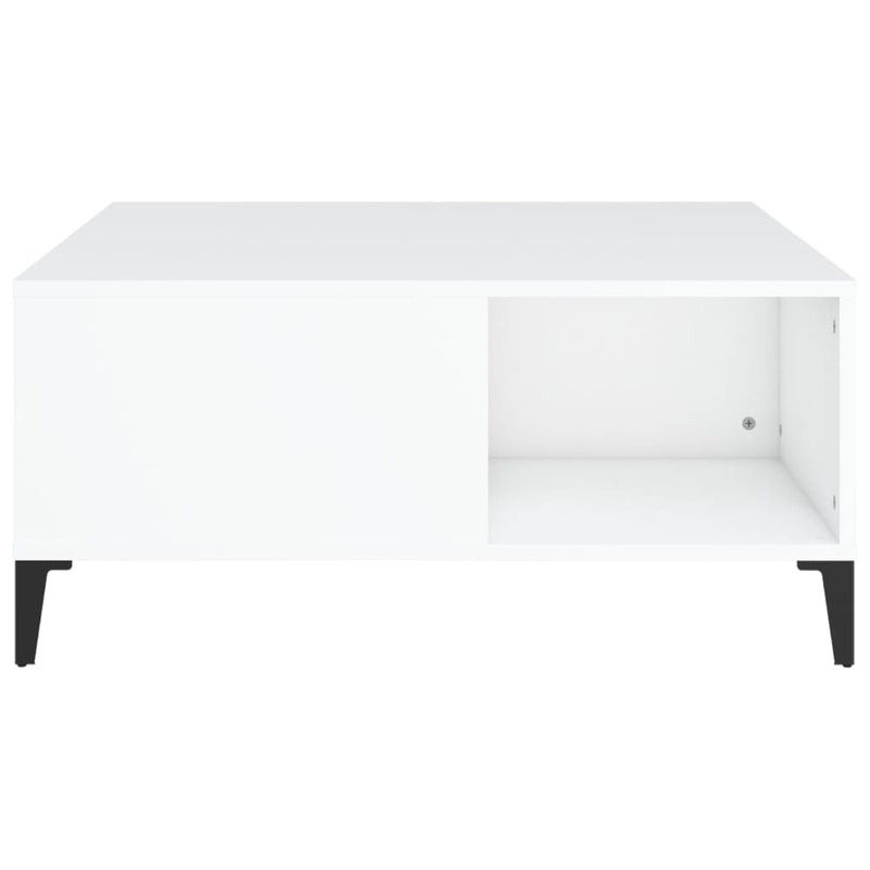 Coffee Table White 80x80x36.5 cm Engineered Wood Payday Deals