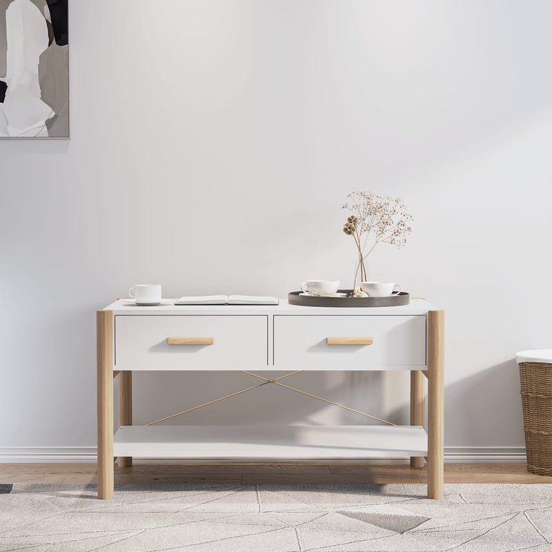 Coffee Table White 82x48x45 cm Engineered Wood Payday Deals