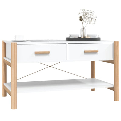 Coffee Table White 82x48x45 cm Engineered Wood Payday Deals