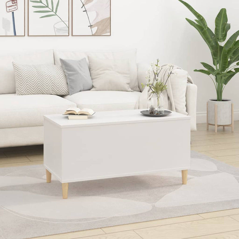 Coffee Table White 90x44.5x45 cm Engineered Wood Payday Deals