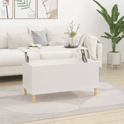 Coffee Table White 90x44.5x45 cm Engineered Wood Payday Deals