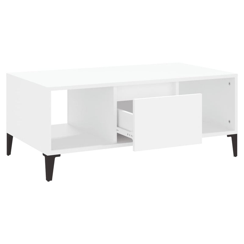 Coffee Table White 90x50x36.5 cm Engineered Wood Payday Deals