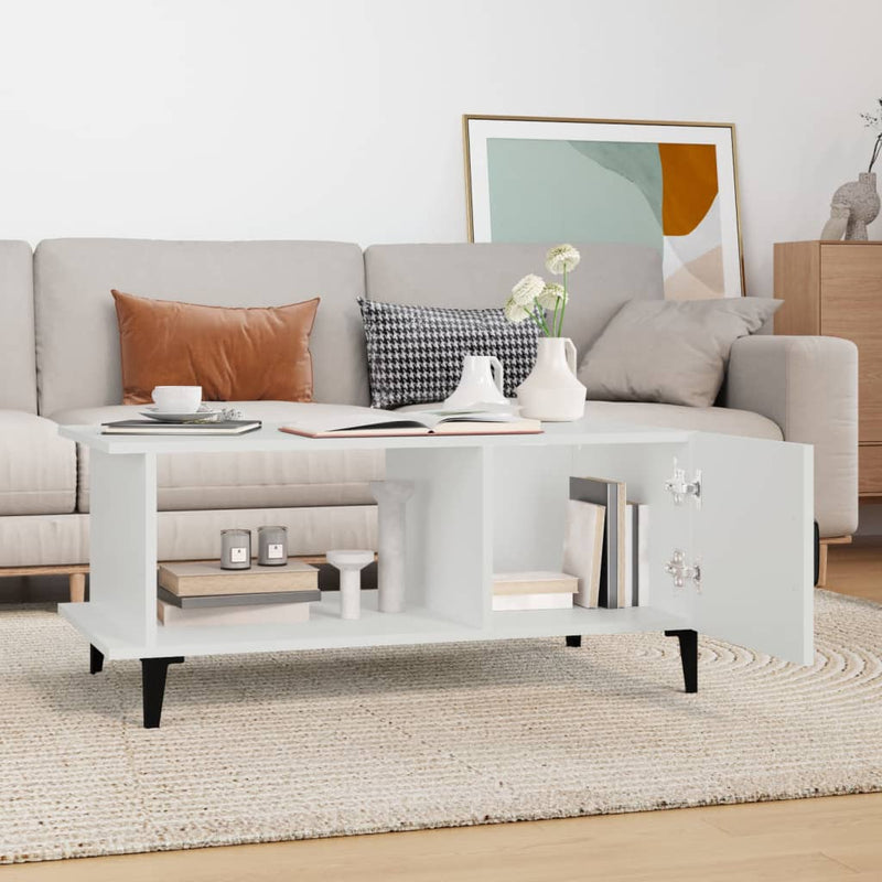 Coffee Table White 90x50x40 cm Engineered Wood Payday Deals