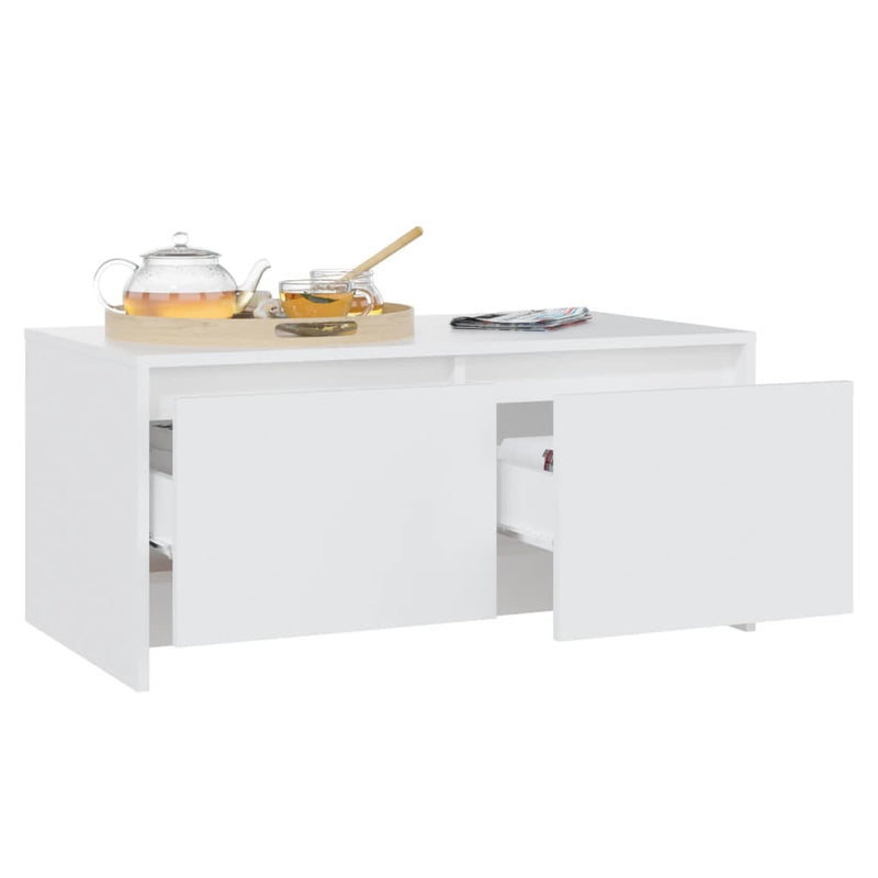 Coffee Table White 90x50x41.5 cm Engineered Wood Payday Deals