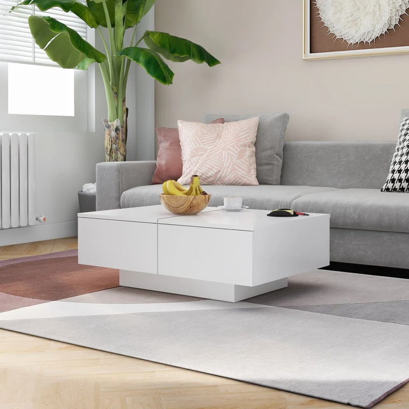 Coffee Table White 90x60x31 cm Engineered Wood Payday Deals