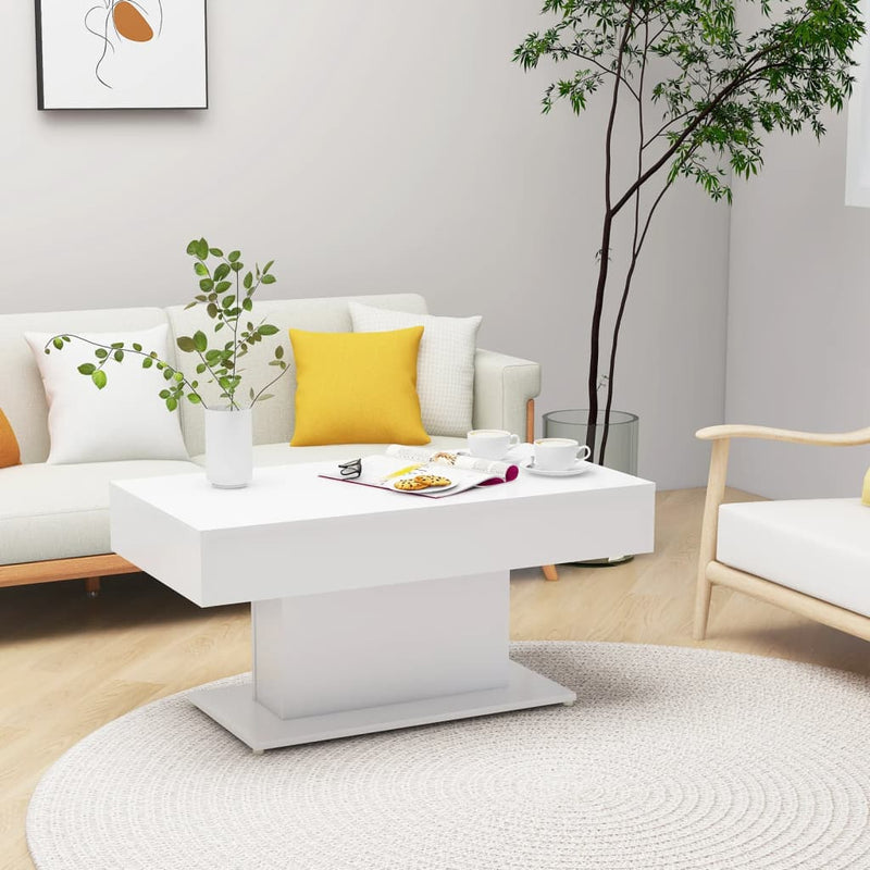 Coffee Table White 96x50x45 cm Engineered Wood Payday Deals