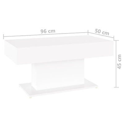 Coffee Table White 96x50x45 cm Engineered Wood Payday Deals
