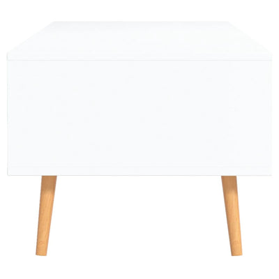 Coffee Table White and Sonoma Oak 100x49.5x43 cm Engineered Wood Payday Deals