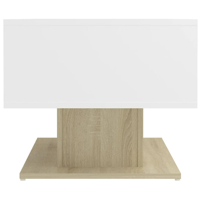Coffee Table White and Sonoma Oak 103.5x50x44.5 cm Engineered Wood Payday Deals